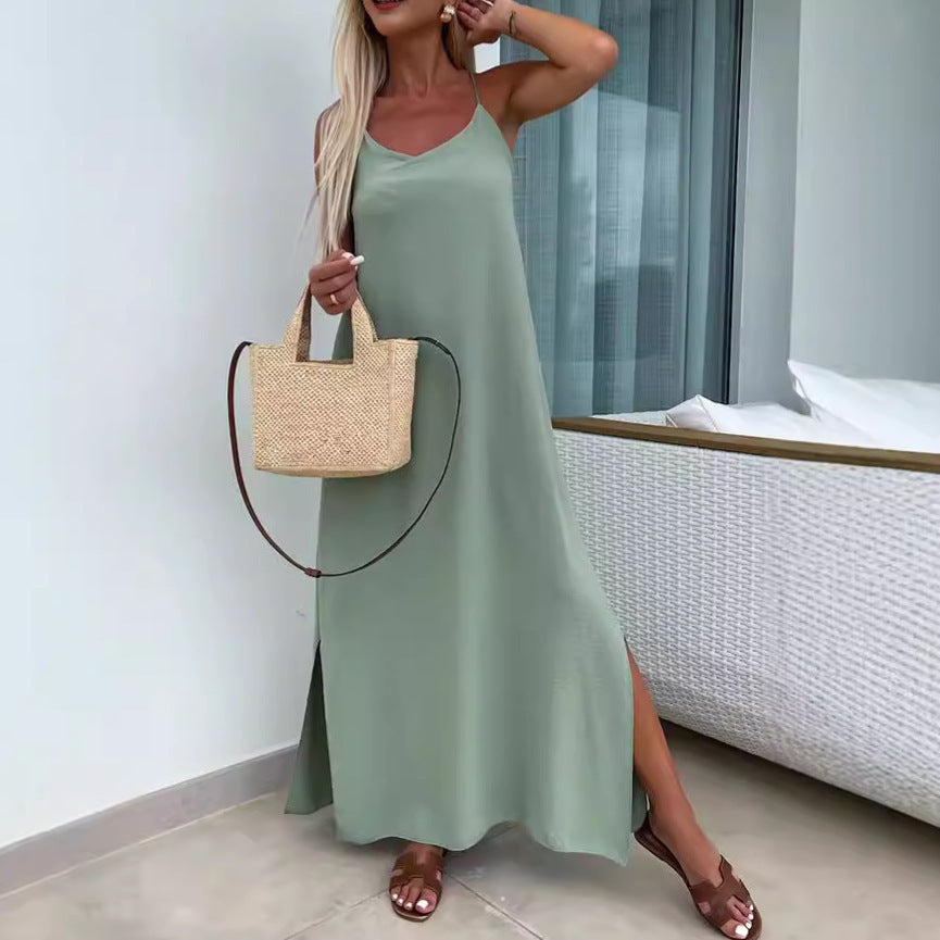 Robe d’Été Loose à Bretelles – Taille Plus, Confort & Style