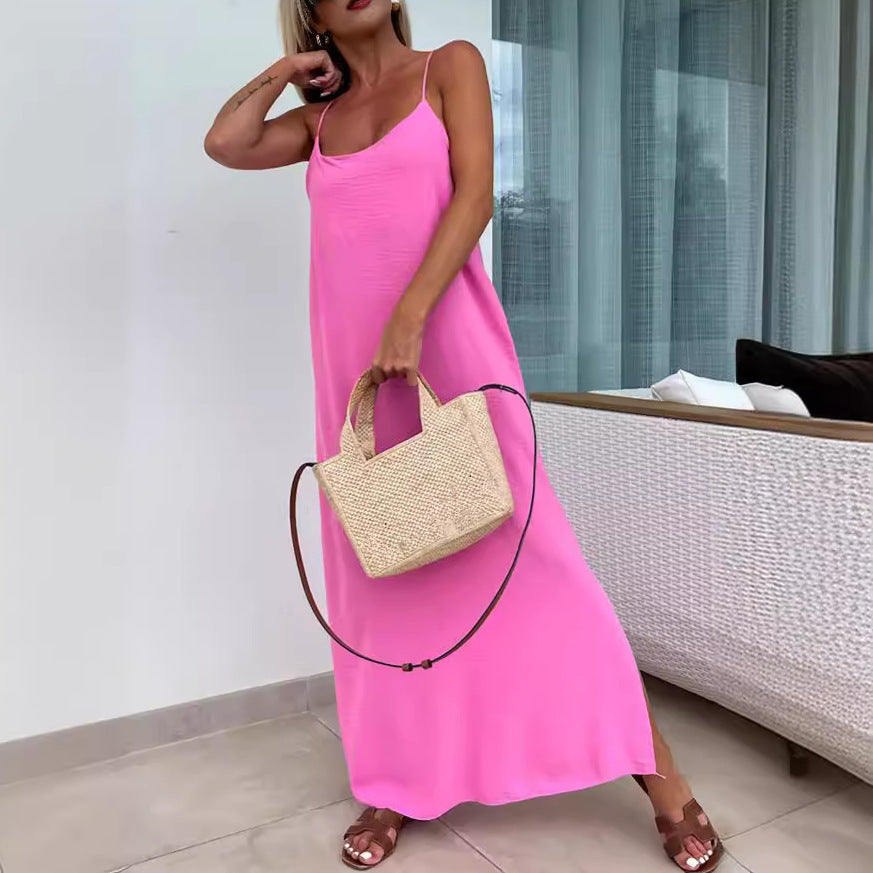 Robe d’Été Loose à Bretelles – Taille Plus, Confort & Style