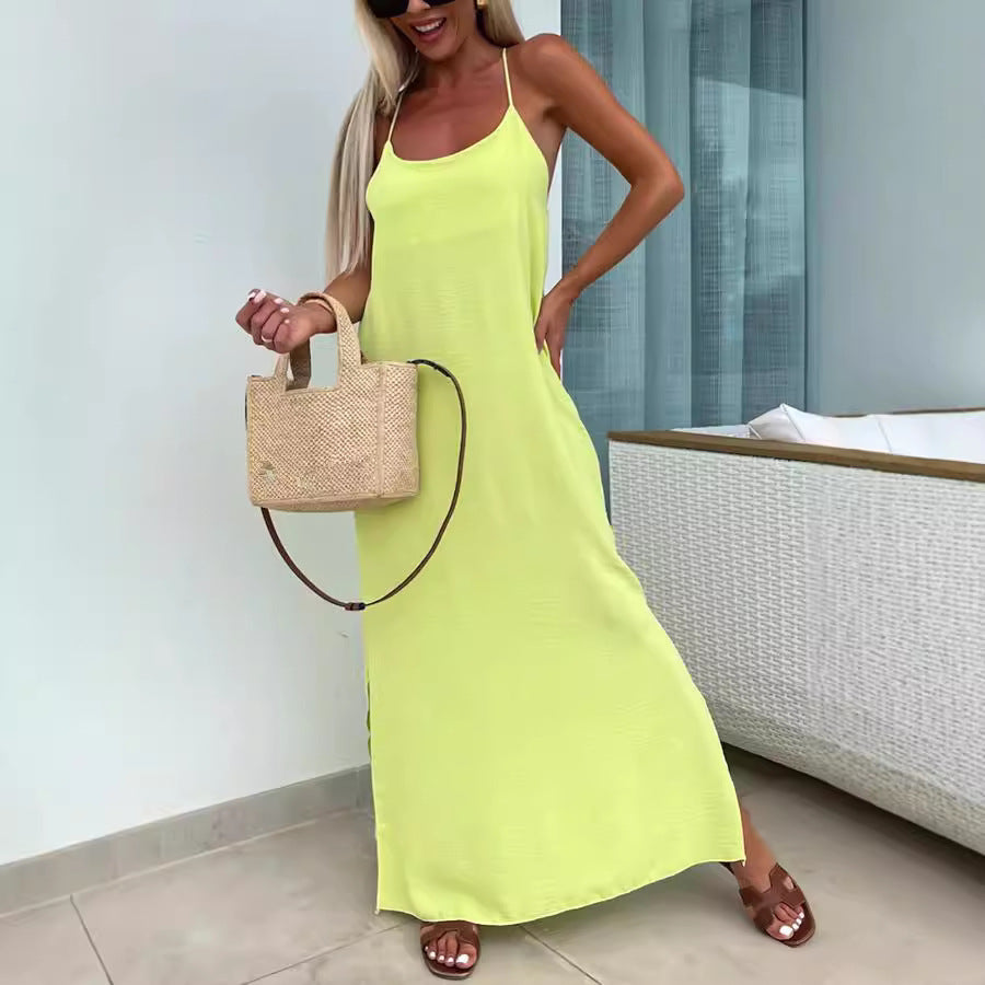 Robe d’Été Loose à Bretelles – Taille Plus, Confort & Style