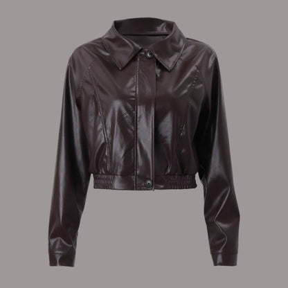 Veste Courte en Cuir Vintage - Zora™