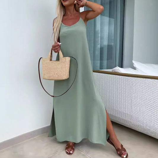 Robe d’Été Loose à Bretelles – Taille Plus, Confort & Style